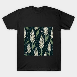 Foxgloves pattern dark T-Shirt